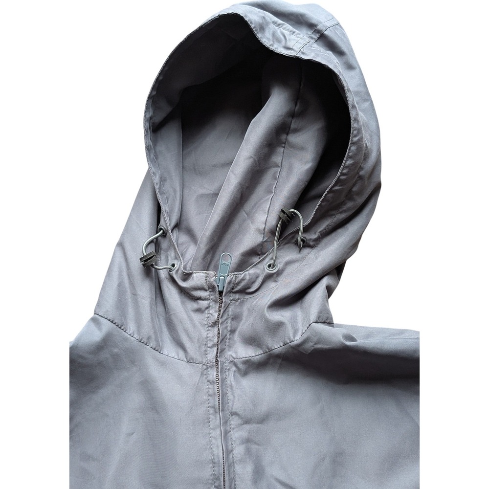 Aeropostale Mens Gray Full Zip Windbreaker Hooded Jacket Mesh Lined M Gorpcore - Picture 11 of 13